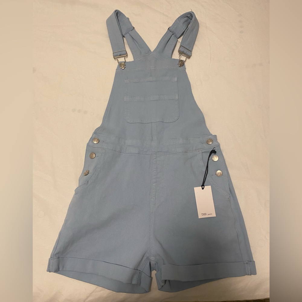 TNR Jeans, Blue short overalls- Size Small NWT